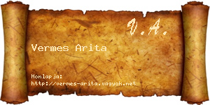 Vermes Arita névjegykártya